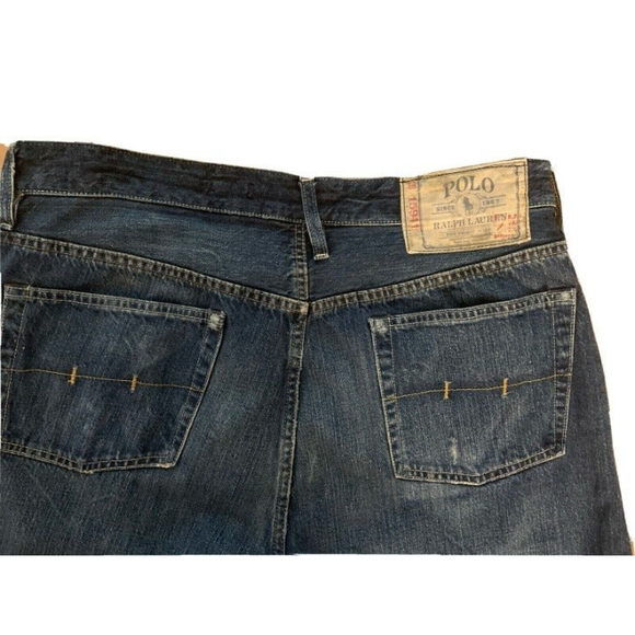 Polo Ralph Lauren Men's Prl Vintage 67 Distressed Denim Jeans Size 32/30 - Picture 3 of 11